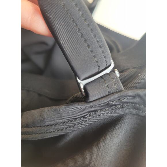 Lane Bryant Black Blue Convertible Ruched Swimwear Tankini Top Underwire Sz 42C - Picture 8 of 12